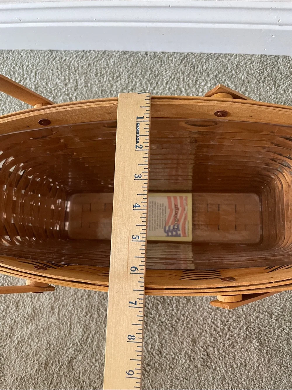 Longaberger 1998 Cherished Memories basket Blue